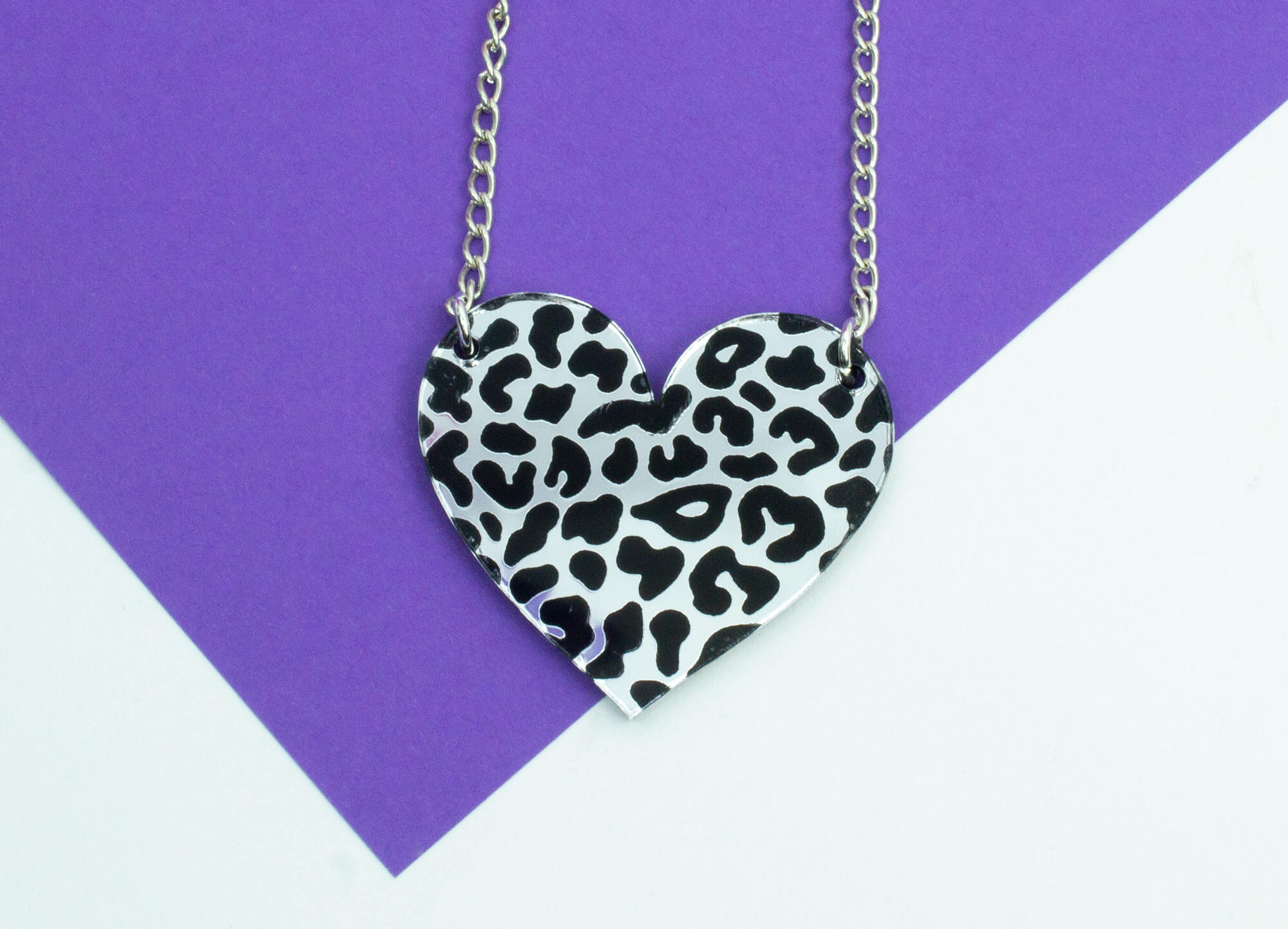 Animal Print Heart Necklace - Zooniverse Designs